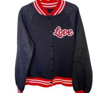 Justice Girls Varsity Style Jacket Size 8